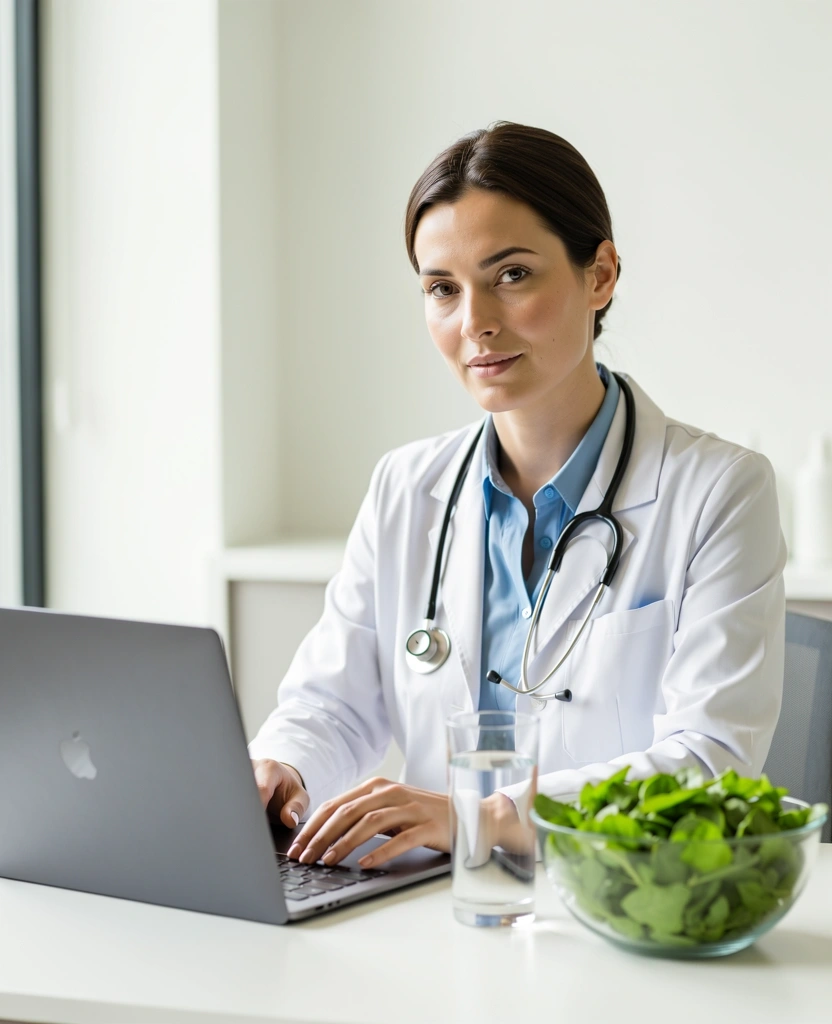 Ravitsemusasiantuntija valmiina konsultaatioon